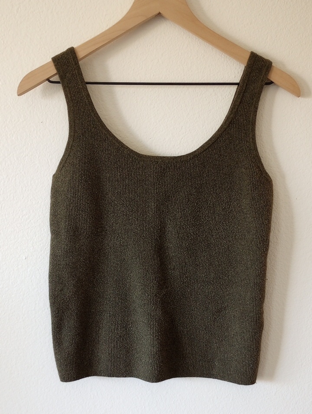 Olive Green Sweater Tank, Size Medium
